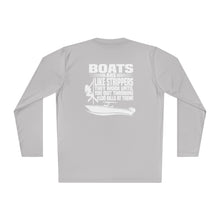 Load image into Gallery viewer, Boats Are Like Strippers Funny Official Credit Card Captain- T-Top Design Long Sleeve Tee
