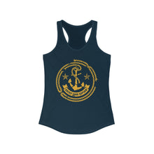 Load image into Gallery viewer, Credit Card Captain Official Broken Anchor Logo Women&#39;s Racerback Tank
