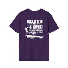 Load image into Gallery viewer, Boats Are Like Strippers Funny Official Credit Card Captain- T-Top Design Softstyle T-Shirt
