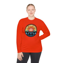 Load image into Gallery viewer, Sunset Under The Bridge Pontoon Dispensor Official Credit Card Captain Long Sleeve Tee
