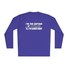 Load image into Gallery viewer, I&#39;m the Captain, I&#39;m Always Right Funny Official Credit Card Captain Long Sleeve Tee
