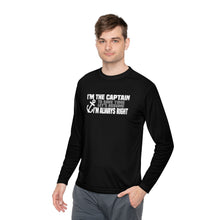 Load image into Gallery viewer, I&#39;m the Captain, I&#39;m Always Right Funny Official Credit Card Captain Long Sleeve Tee
