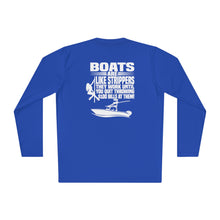 Load image into Gallery viewer, Boats Are Like Strippers Funny Official Credit Card Captain- Center Console Design with Rigging Long Sleeve Tee
