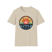 Load image into Gallery viewer, Sunset Under The Bridge Pontoon Dispensor Official Credit Card Captain Softstyle T-Shirt
