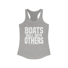 Load image into Gallery viewer, Boats Well With Others Official Credit Card Captain Women&#39;s Racerback Tank
