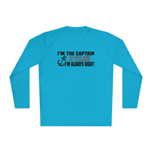 Load image into Gallery viewer, I&#39;m the Captain, I&#39;m Always Right Funny Official Credit Card Captain Long Sleeve Tee
