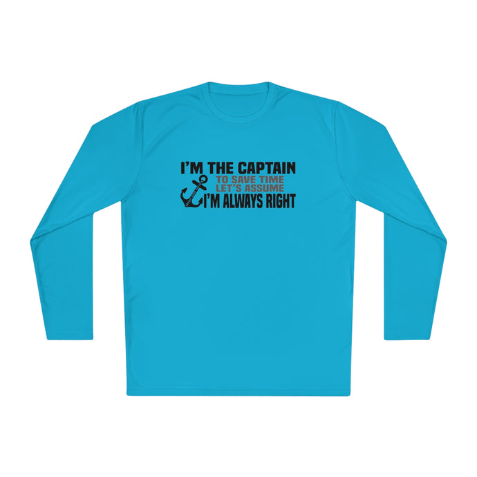 I'm the Captain, I'm Always Right Funny Official Credit Card Captain Long Sleeve Tee