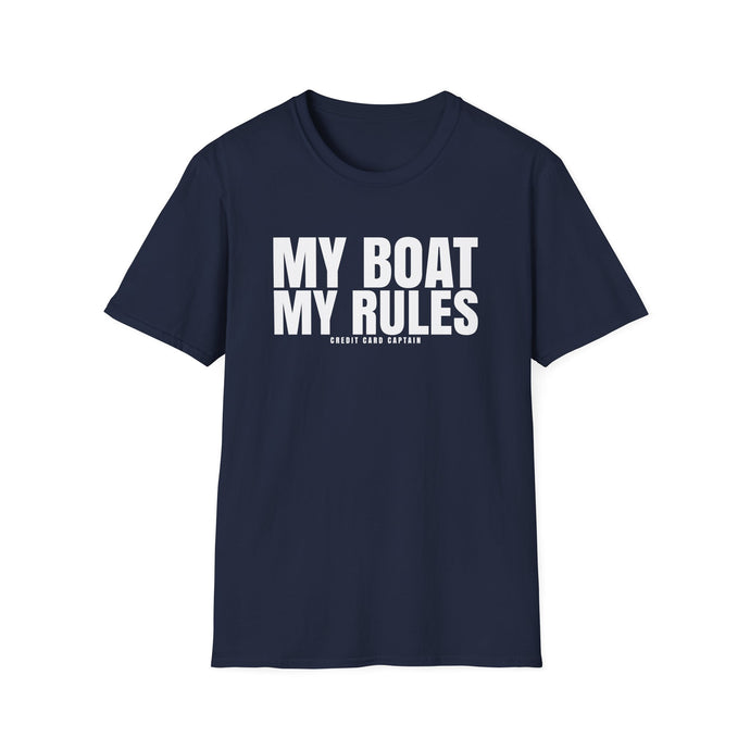 My Boat My Rules Official Credit Card Captain Funny Softstyle T-Shirt