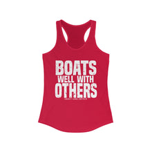 Load image into Gallery viewer, Boats Well With Others Official Credit Card Captain Women&#39;s Racerback Tank
