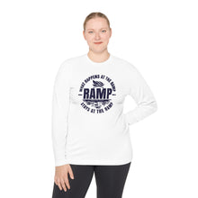 Load image into Gallery viewer, What Happens at the Ramp Stays at the Ramp Official CCC Funny Unisex Lightweight Long Sleeve Tee
