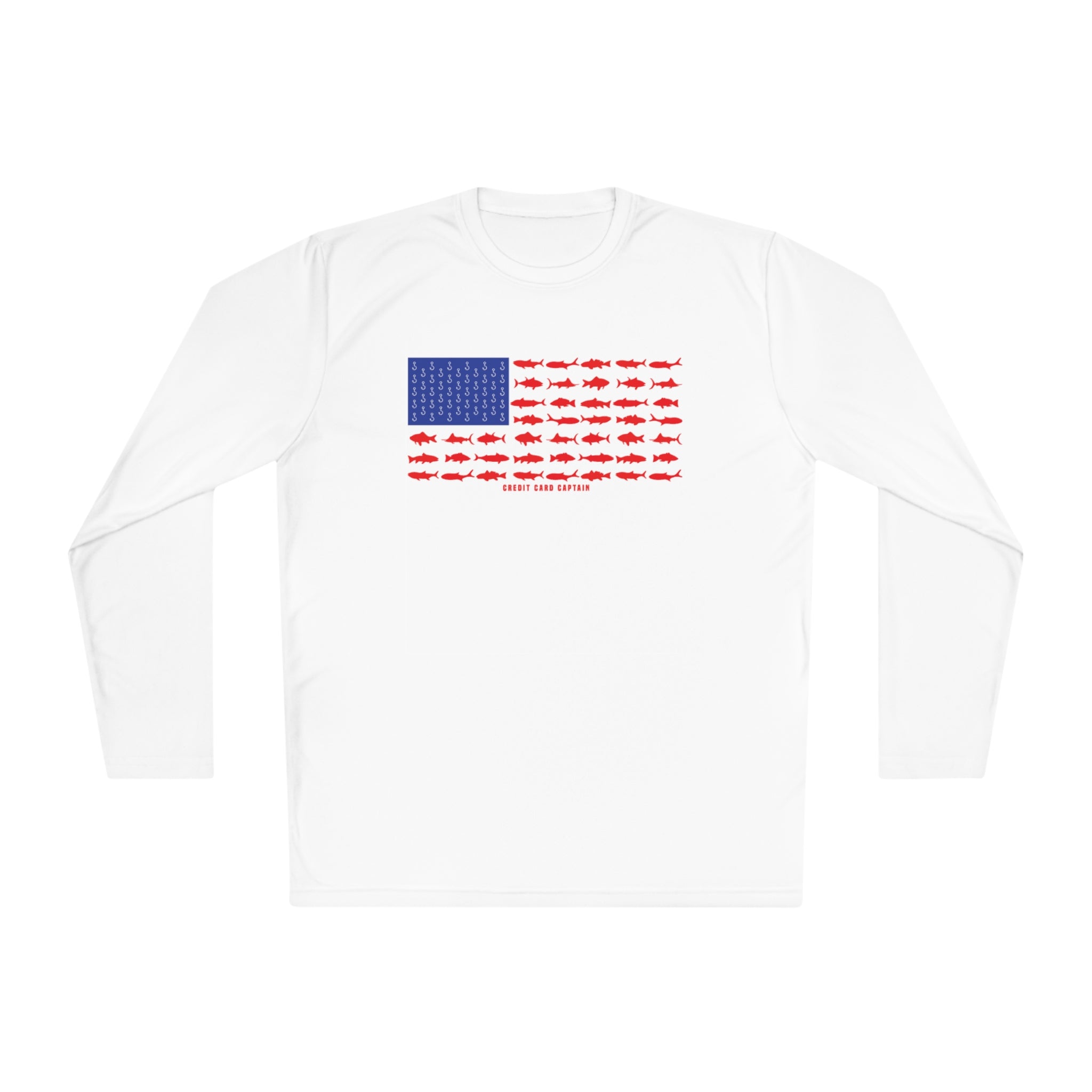 American Flag Fishing Long Sleeve Tee
