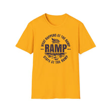 Load image into Gallery viewer, What Happens at the Ramp Stays at the Ramp Official CCC Funny Unisex Softstyle T-Shirt
