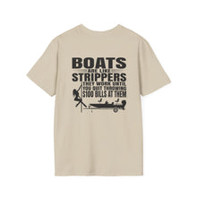 Load image into Gallery viewer, Boats Are Like Strippers Funny Official Credit Card Captain- Bass Boat Design Softstyle T-Shirt
