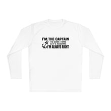 Load image into Gallery viewer, I&#39;m the Captain, I&#39;m Always Right Funny Official Credit Card Captain Long Sleeve Tee
