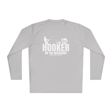 Load image into Gallery viewer, I&#39;m a Hooker on the Weekends Bass Design Funny Credit Card Captain Long Sleeve Tee
