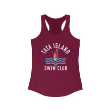 Load image into Gallery viewer, Tata Island Swim Club Funny Credit Card Captain Women&#39;s Racerback Tank
