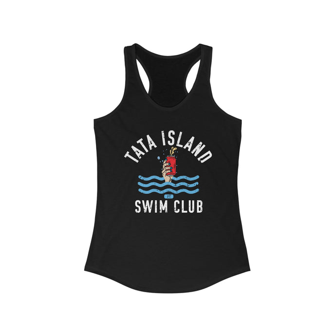 Tata Island Swim Club Funny Credit Card Captain Women's Racerback Tank