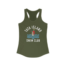 Load image into Gallery viewer, Tata Island Swim Club Funny Credit Card Captain Women&#39;s Racerback Tank
