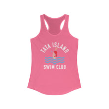 Load image into Gallery viewer, Tata Island Swim Club Funny Credit Card Captain Women&#39;s Racerback Tank
