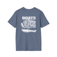 Load image into Gallery viewer, Boats Are Like Strippers Funny Official Credit Card Captain- T-Top Design Softstyle T-Shirt
