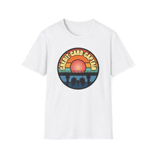 Load image into Gallery viewer, Sunset Under The Bridge Pontoon Dispensor Official Credit Card Captain Softstyle T-Shirt
