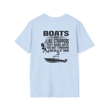 Load image into Gallery viewer, Boats Are Like Strippers Funny Official Credit Card Captain- Center Console Design with Rigging Softstyle T-Shirt
