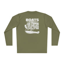 Load image into Gallery viewer, Boats Are Like Strippers Funny Official Credit Card Captain- T-Top Design Long Sleeve Tee
