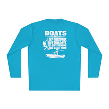 Load image into Gallery viewer, Boats Are Like Strippers Funny Official Credit Card Captain- Center Console Design with Rigging Long Sleeve Tee
