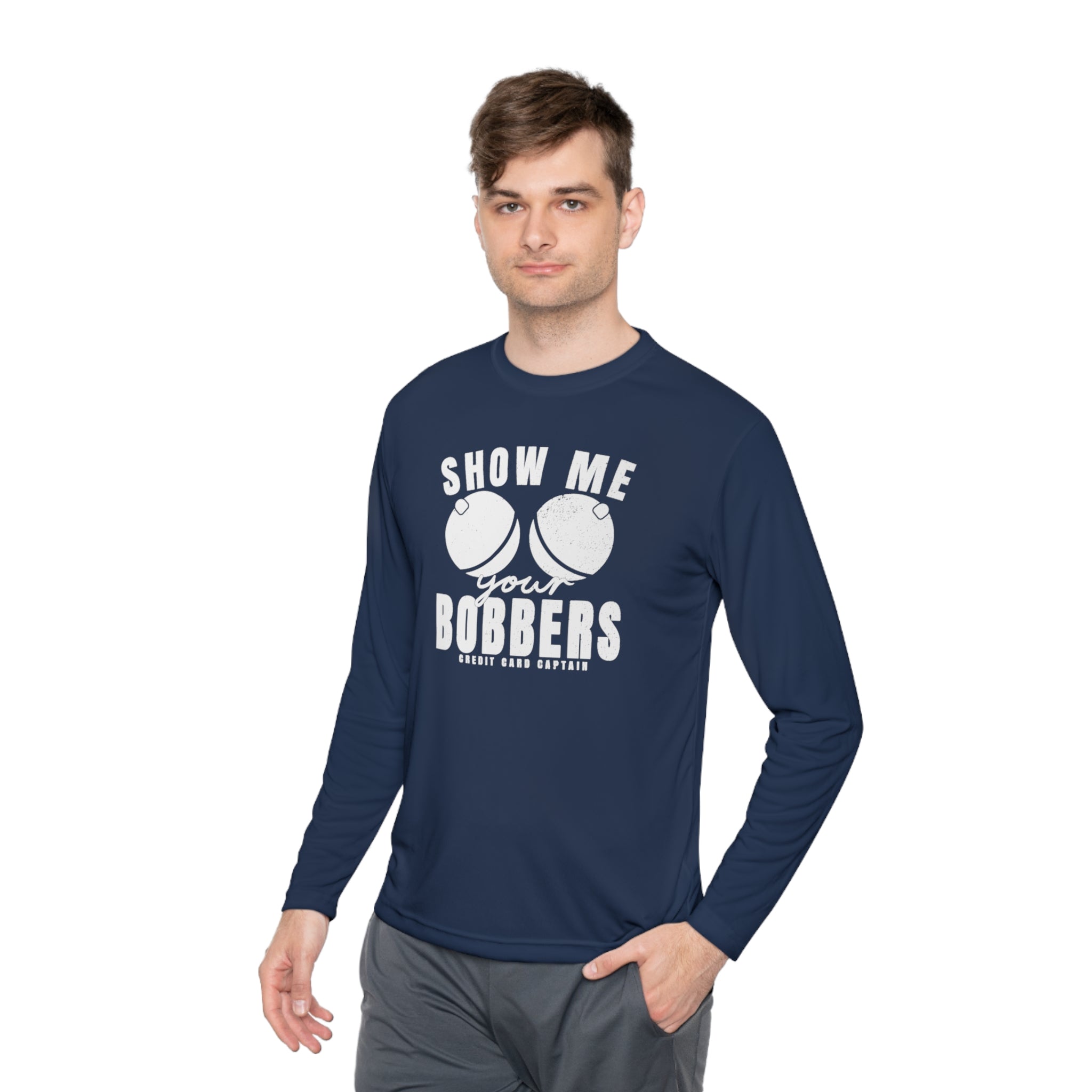 Show Me Your Bobbers Official Credit Card Captain Funny Lightweight Long Sleeve Tee