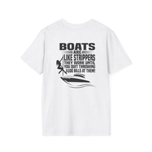 Load image into Gallery viewer, Boats Are Like Strippers Funny Official Credit Card Captain Softstyle T-Shirt
