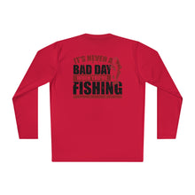 Load image into Gallery viewer, It&#39;s Never a Bad Day When You&#39;re Fishing Redfish Design Lightweight Long Sleeve Tee
