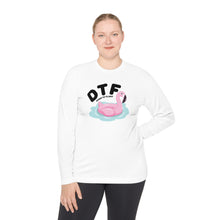 Load image into Gallery viewer, DTF Down To Float Flamingo Floatie Funny Lightweight Long Sleeve Tee
