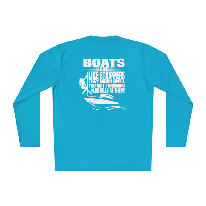 Boats Are Like Strippers Funny Official Credit Card Captain Long Sleeve Tee