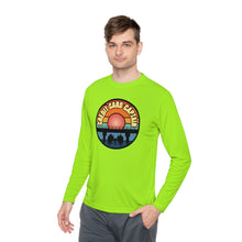 Load image into Gallery viewer, Sunset Under The Bridge Pontoon Dispensor Official Credit Card Captain Long Sleeve Tee
