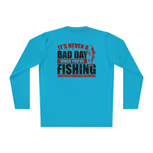 Load image into Gallery viewer, It&#39;s Never a Bad Day When You&#39;re Fishing Redfish Design Lightweight Long Sleeve Tee
