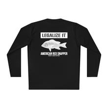 Load image into Gallery viewer, Legalize American Red Snapper Official Credit Card Captain Long Sleeve Tee
