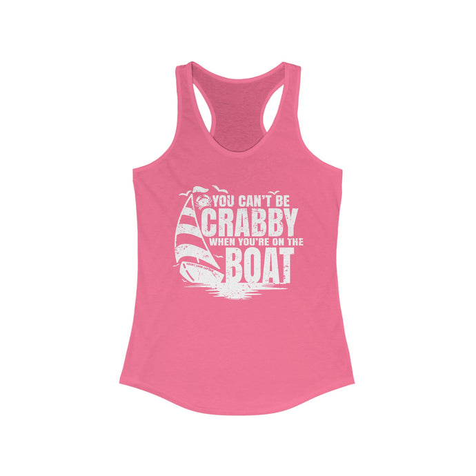 You Can't Be Crabby on The Boat Credit Card Captain Women's Racerback Tank