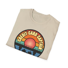 Load image into Gallery viewer, Sunset Under The Bridge Pontoon Dispensor Official Credit Card Captain Softstyle T-Shirt
