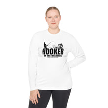 Load image into Gallery viewer, I&#39;m a Hooker on the Weekends Bass Design Funny Credit Card Captain Long Sleeve Tee
