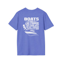 Load image into Gallery viewer, Boats Are Like Strippers Funny Official Credit Card Captain Softstyle T-Shirt
