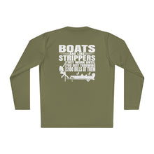 Load image into Gallery viewer, Boats Are Like Strippers Funny Official Credit Card Captain- Bass Boat Design Long Sleeve Tee
