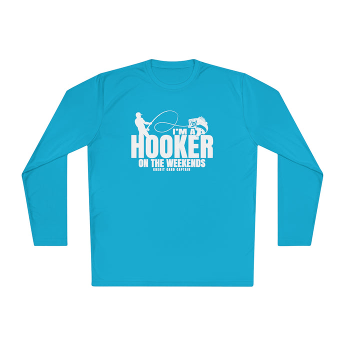 I'm a Hooker on the Weekends Bass Design Funny Credit Card Captain Long Sleeve Tee