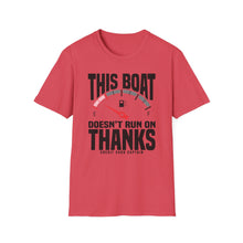 Load image into Gallery viewer, This Boat Doesn&#39;t Run on Thanks Funny Credit Card Captain Softstyle T-Shirt
