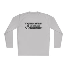 Load image into Gallery viewer, I&#39;m the Captain, I&#39;m Always Right Funny Official Credit Card Captain Long Sleeve Tee
