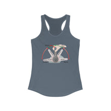 Load image into Gallery viewer, Whiskey Throttle Diagram Credit Card Captain Funny Women&#39;s Racerback Tank
