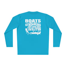 Load image into Gallery viewer, Boats Are Like Strippers Funny Official Credit Card Captain- Bass Boat Design Long Sleeve Tee
