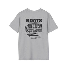 Load image into Gallery viewer, Boats Are Like Strippers Funny Official Credit Card Captain Softstyle T-Shirt
