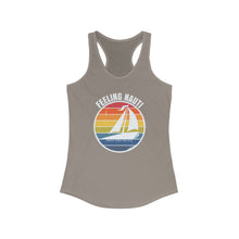 Load image into Gallery viewer, Feeling Nauti Sailboat Official Credit Card Captain Women&#39;s Racerback Tank
