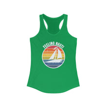 Load image into Gallery viewer, Feeling Nauti Sailboat Official Credit Card Captain Women&#39;s Racerback Tank
