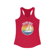 Load image into Gallery viewer, Feeling Nauti Sailboat Official Credit Card Captain Women&#39;s Racerback Tank
